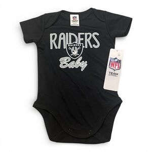 NFL Raiders Black Baby Bodysuit